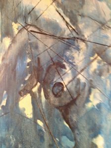 Original painting of an abstract nude. Acrylic gouache on canvas, by Jenny Neill.