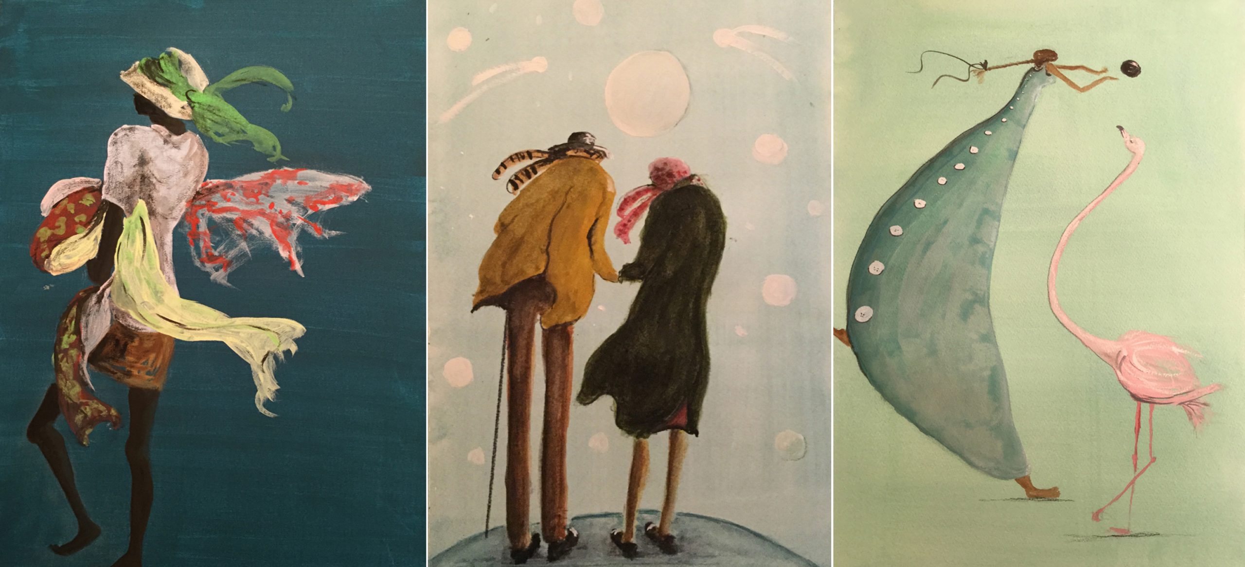 Paintings and drawings by British figurative artist Jenny Neill